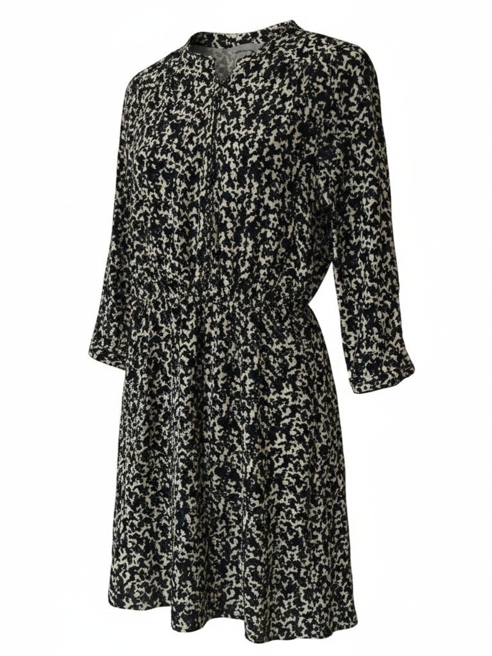 Black and Cream Printed Women's Dress Size 6 H & M Brand